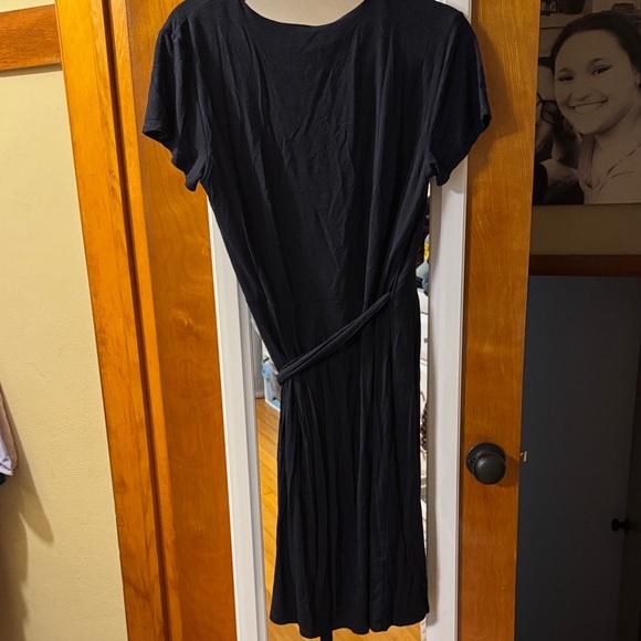 Loft Elegant Navy Blue Wrap Dress - Picture 3 of 3